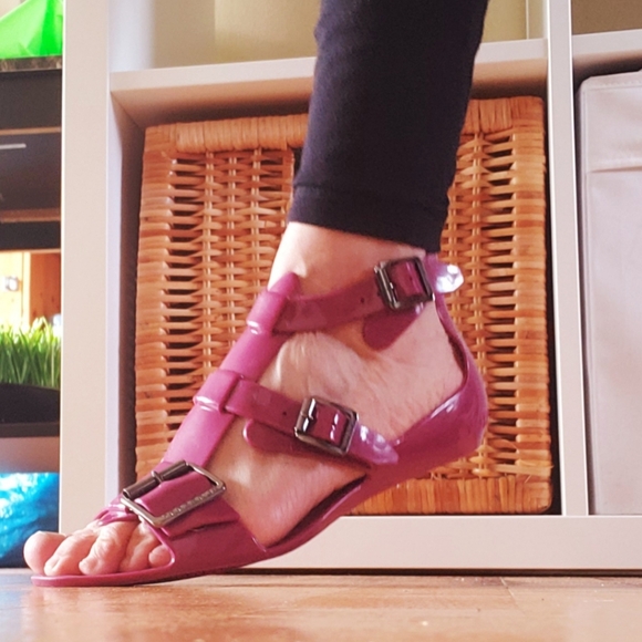 Burberry Purple Gladiator Jelly Sandals - 38 - Picture 8 of 11